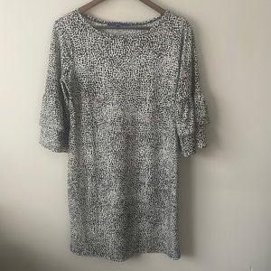 Black and white leopard/cheetah  stretchy dress- Travel Dress